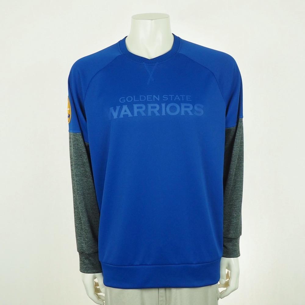 Adidas Golden State Warriors NBA Tee Shirt Mens Large Blue Crew Active Training